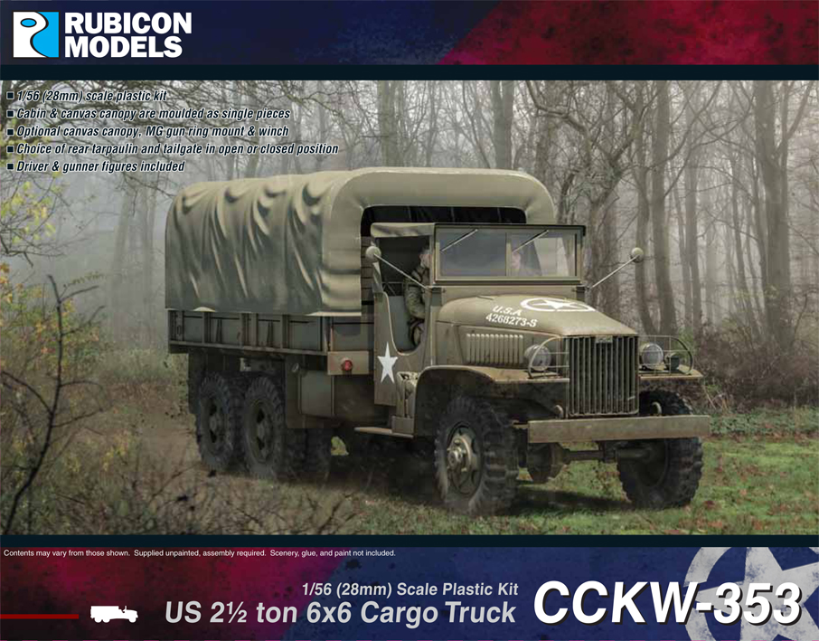 280037 Rubicon Models CCKW-353 2 ton 6x6 Truck (GMC)