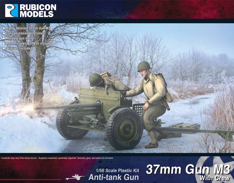 280103 Rubicon Models M3 37MM AT GUN WITH CREW
