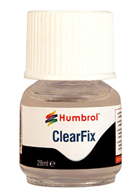 42012 Humbrol Clearfix 28ml. Adhesive for clear plastic parts.