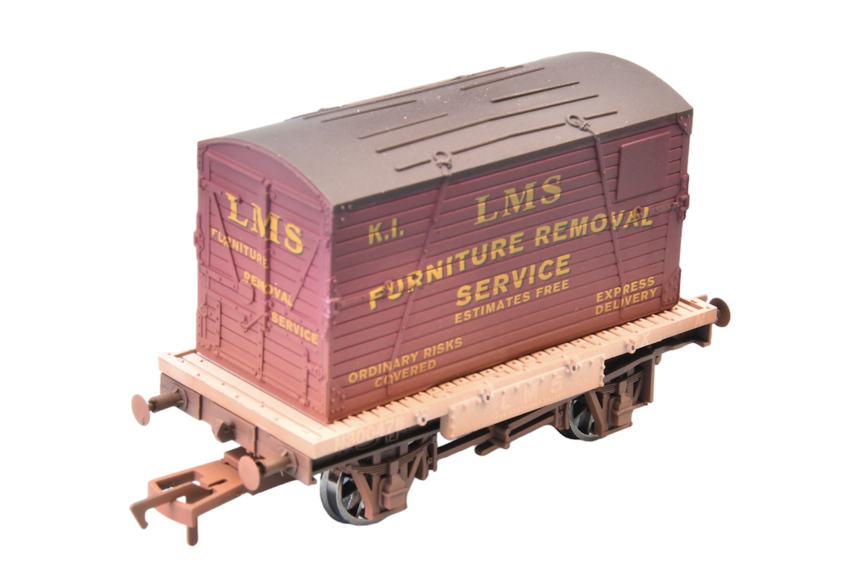 4F-037-010 Conflat & Container LMS K1. Weathered.
