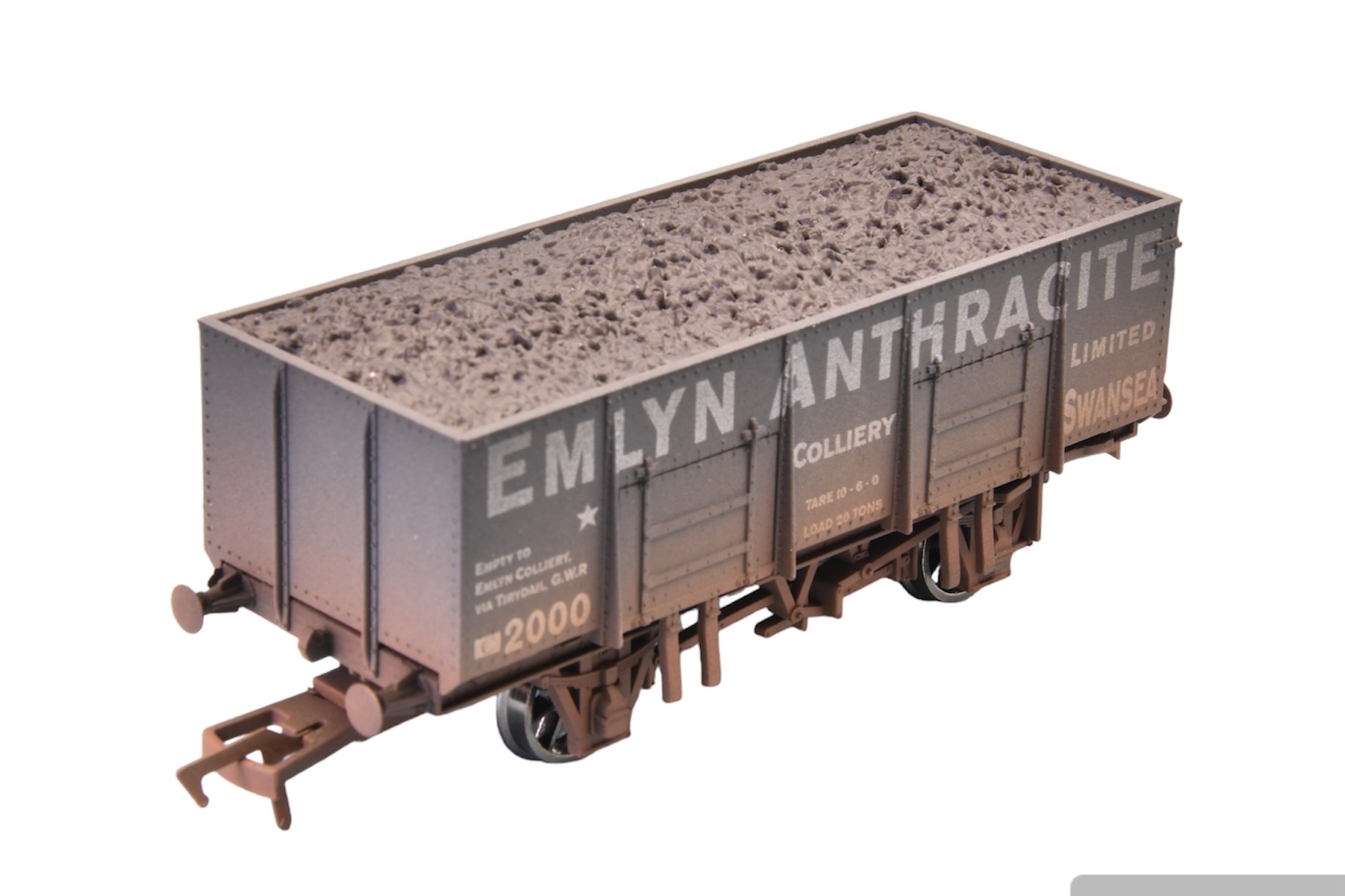 4F-038-002 20T STEEL MINERAL EMLYN ANTHRACITE WEATHERED