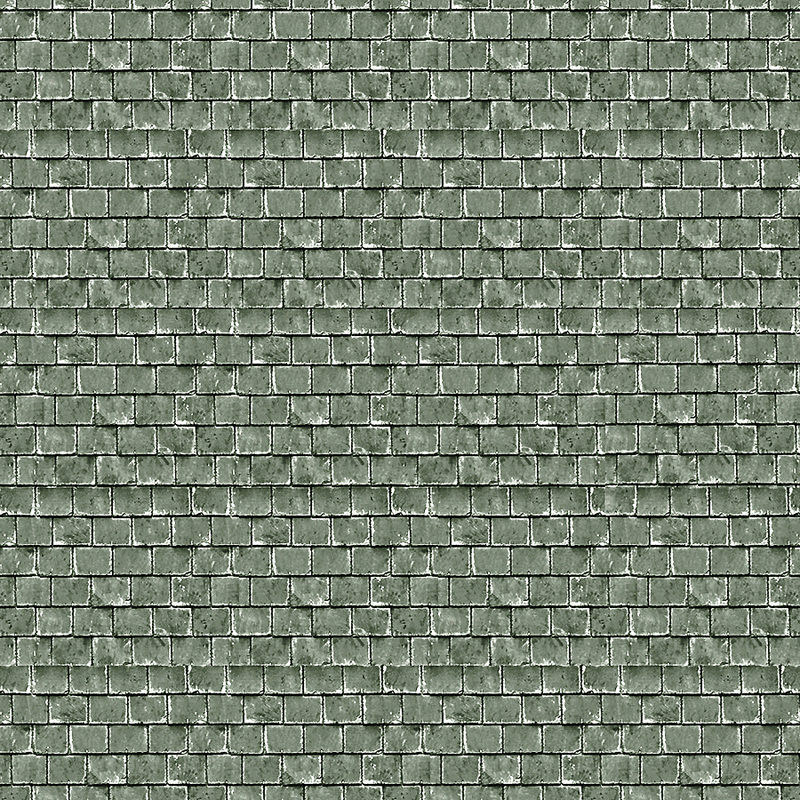95245 BM061 Art Printers Building Material Green Roof Tiles