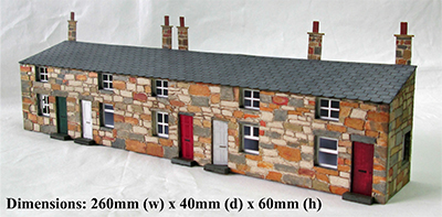 95865 OOTH4 Ancorton OO Terraced Cottages (Half-Relief)
