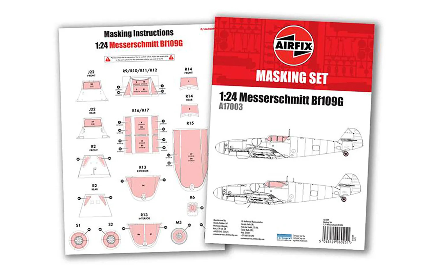 A65009 Airfix Masking Set - Messerschmitt Bf109G (A17003)