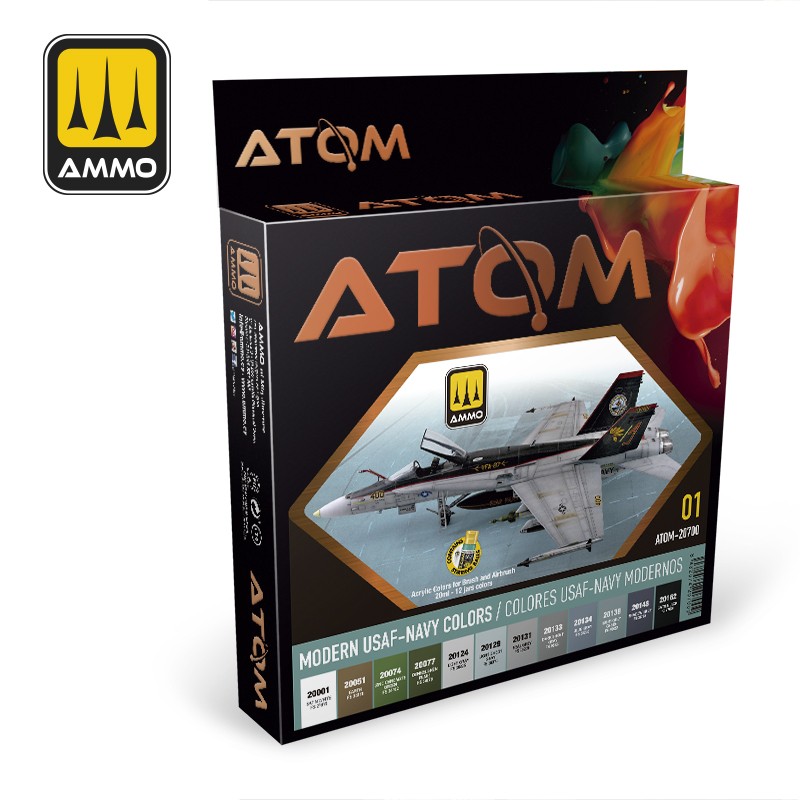 ATOM-20700 MIG Modern USAF-NAVY Paint Set