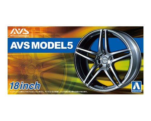 06943 Aoshima 1/24 AVS MODEL5 18inch 4pc WHEEL & TYRE SET