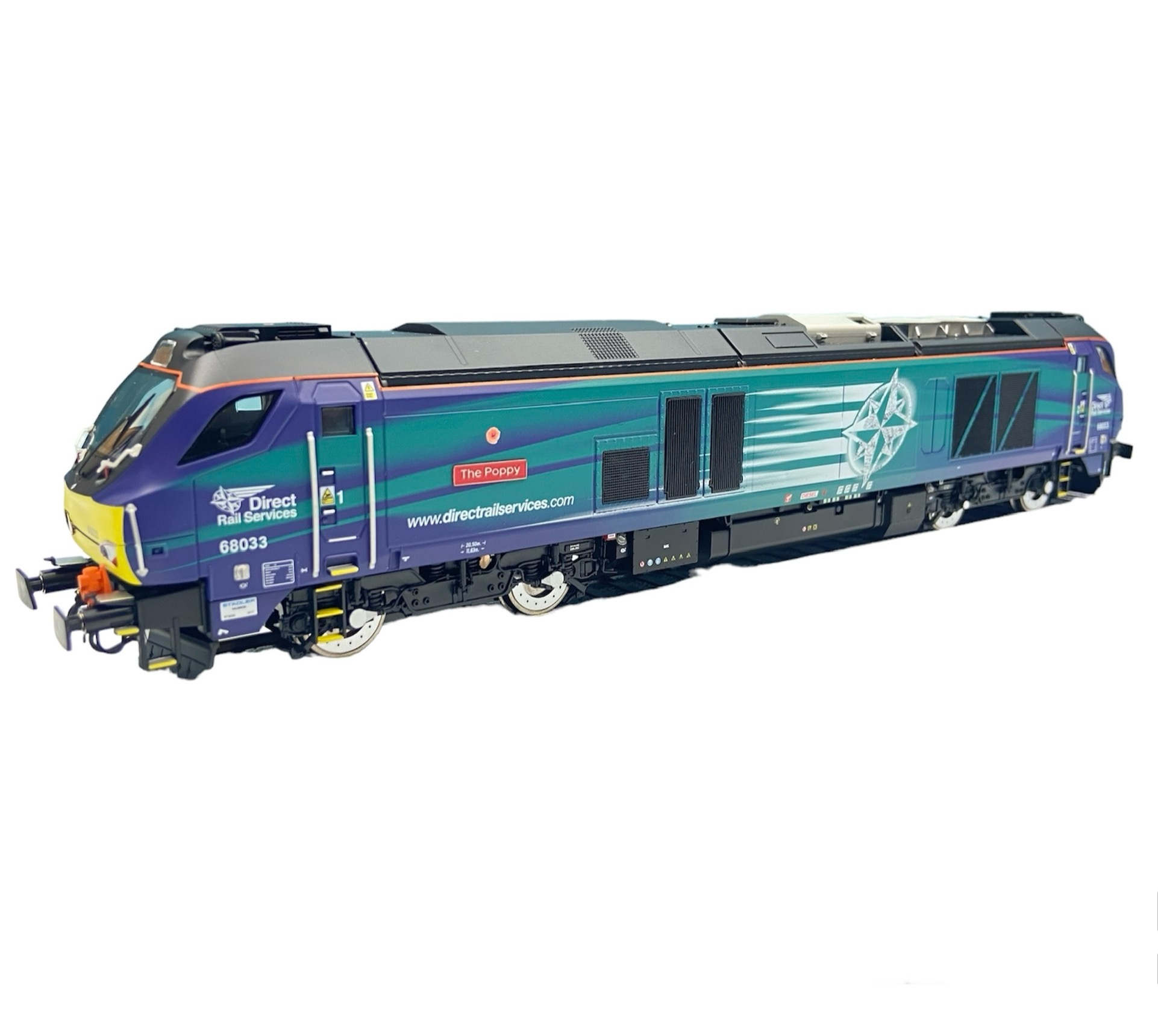 4D-022-026D Dapol Class 68 The Poppy  68033 DRS Compass with Poppy DCC Fitted