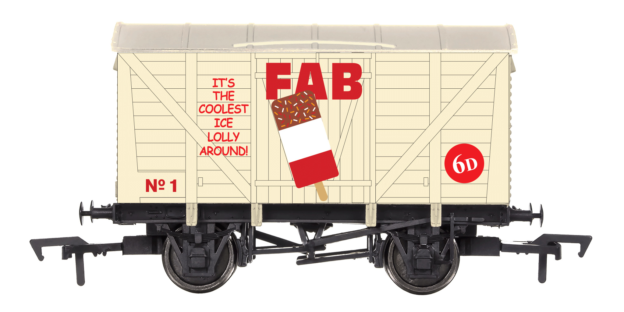 4F-012-054 Dapol Ventilated Van Fab Lolly No1 Weathered