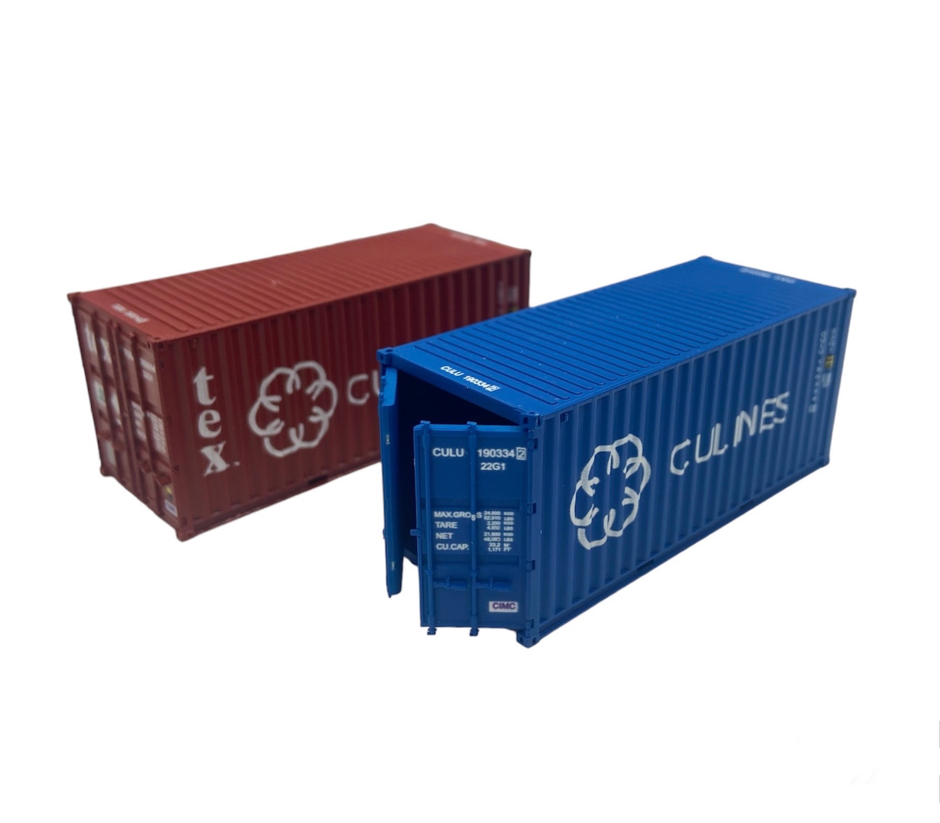 4F-028-172 20ft' Container  Culines 190334 2/ TBGU 350365 8 Twin Pack