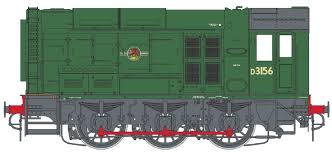 7D-008-018US Dapol Class 08 BR Green L/crest no wng panels Unnumbered DCC & Sd