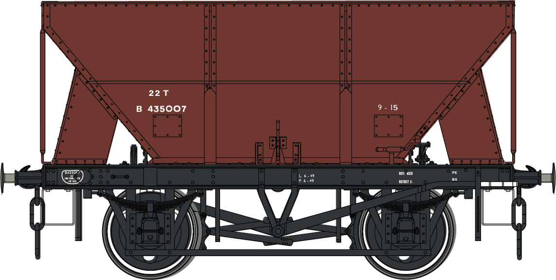 7F-033-001 Dapol 24T Steel Hopper BR Bauxite  B435007