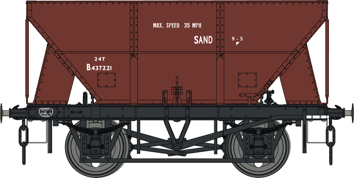 7F-033-004 Dapol 24T Steel Hopper Bauxite  B437221 Sand Max Speed 35