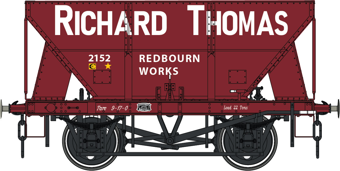 7F-033-007 Dapol 24T Steel Hopper Red Oxide 2512 Richard Thomas