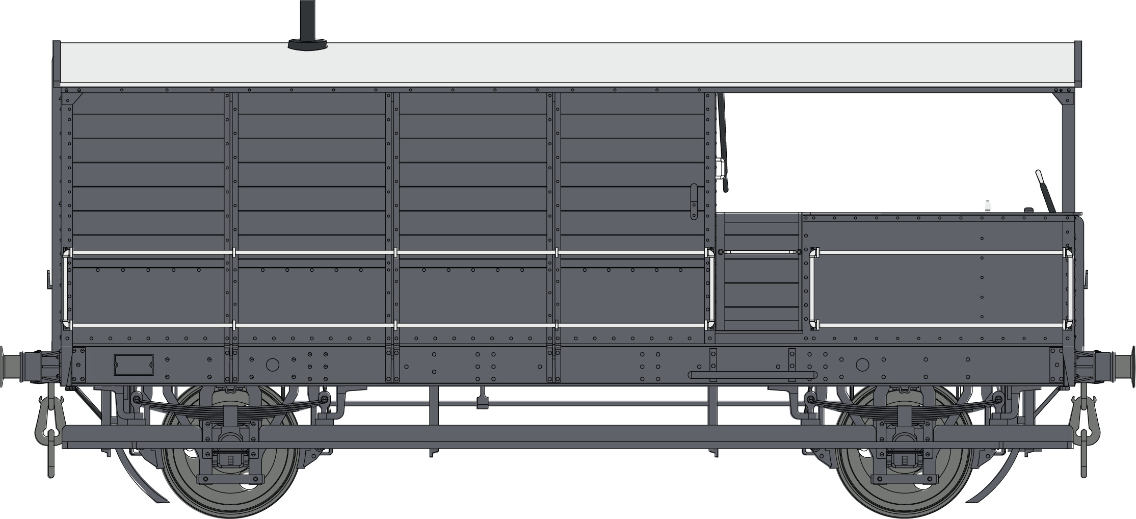 7F-300-004 Dapol GWR Toad Brake Van GWR Grey Unnumbered   Diagram AA15