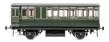 7P-020-550 Dapol Stroudley 4 Wheel Elec Lit Brake 3rd Sthn Lnd Green 4142