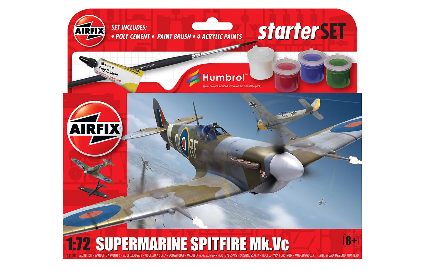 A55001 Airfix Starter Set - Supermarine Spitfire MkVc