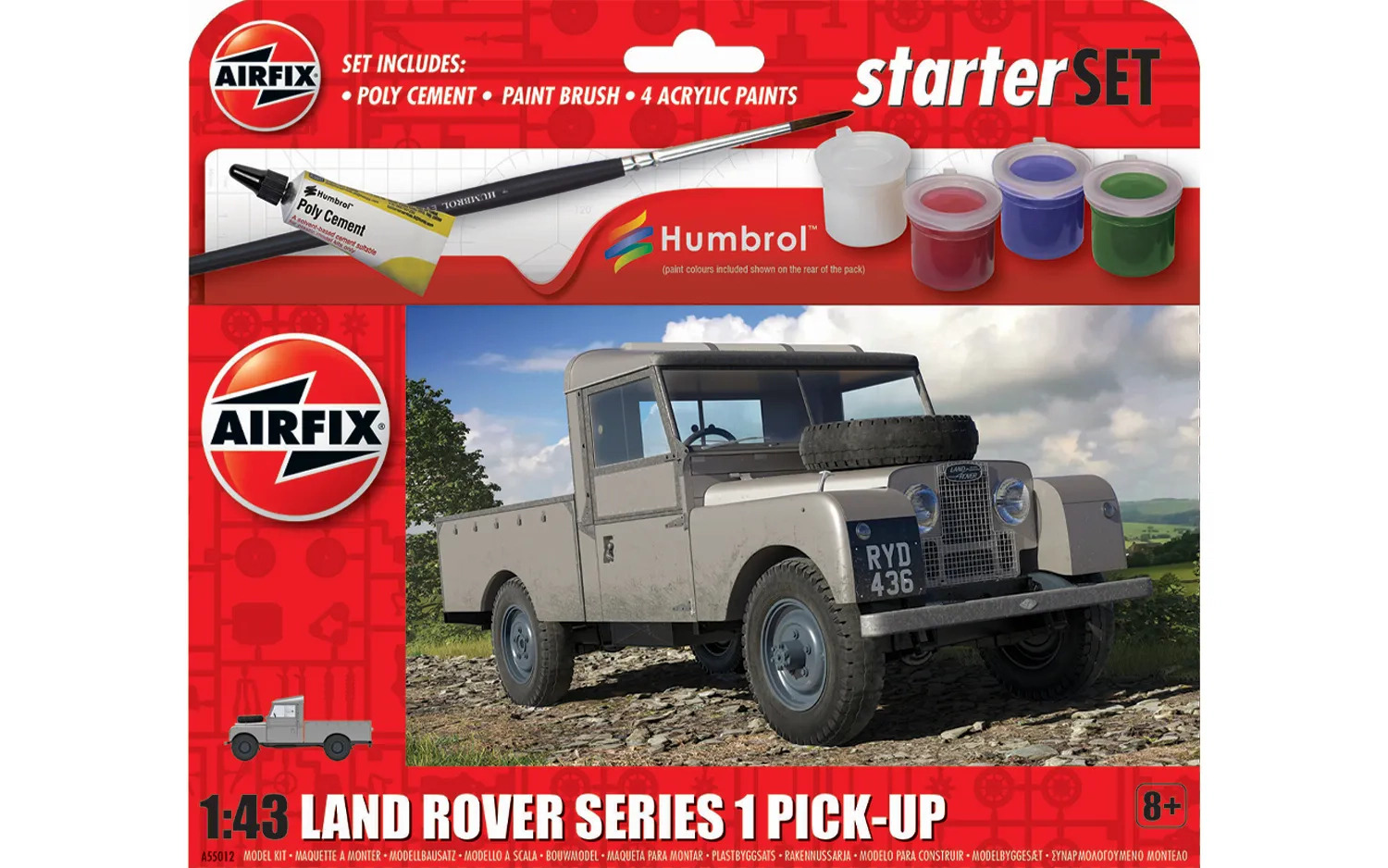 A55012 Airfix Starter Set - Land Rover Series 1