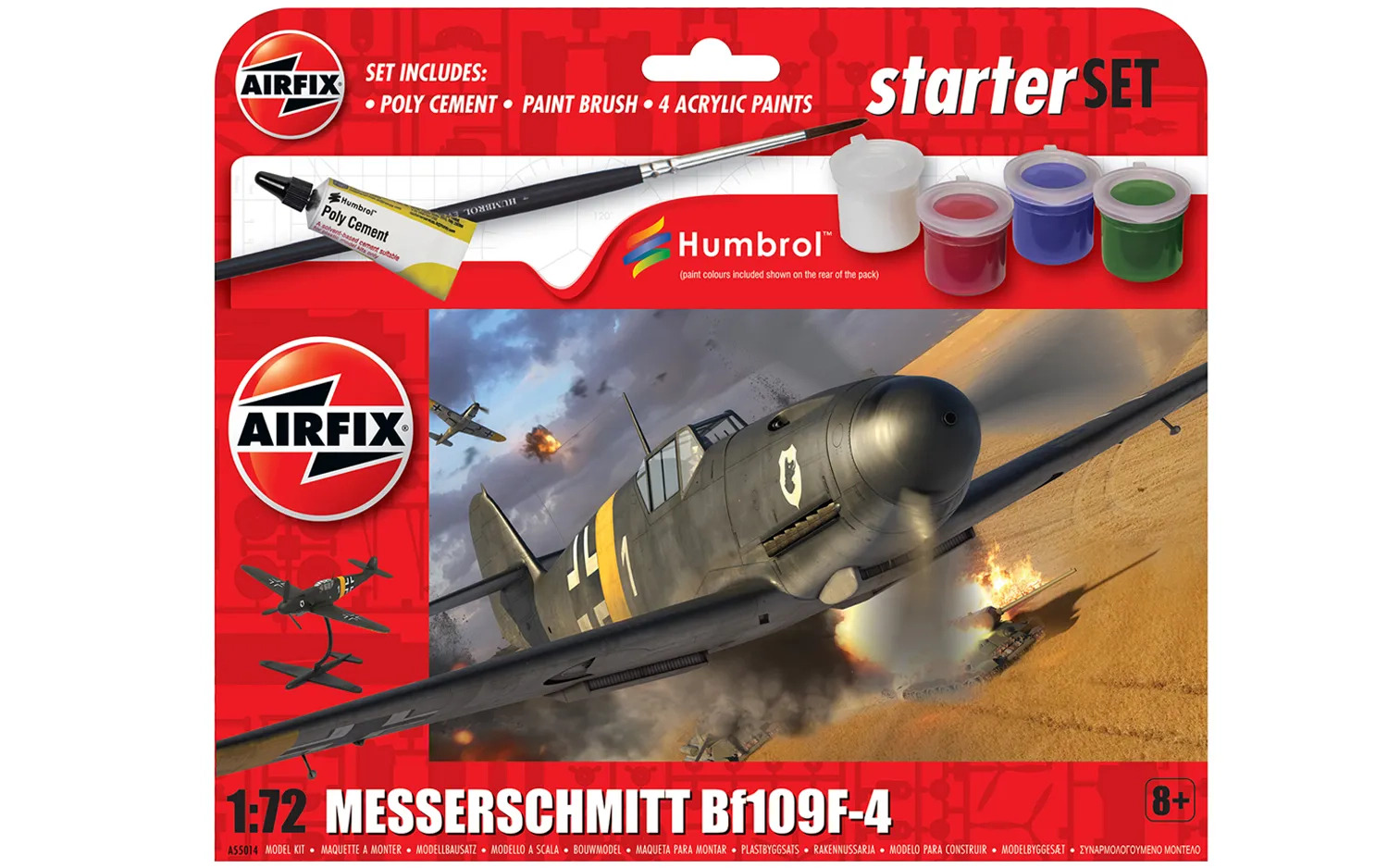 A55014 Airfix Starter Set - Messerschmitt Bf109F-4