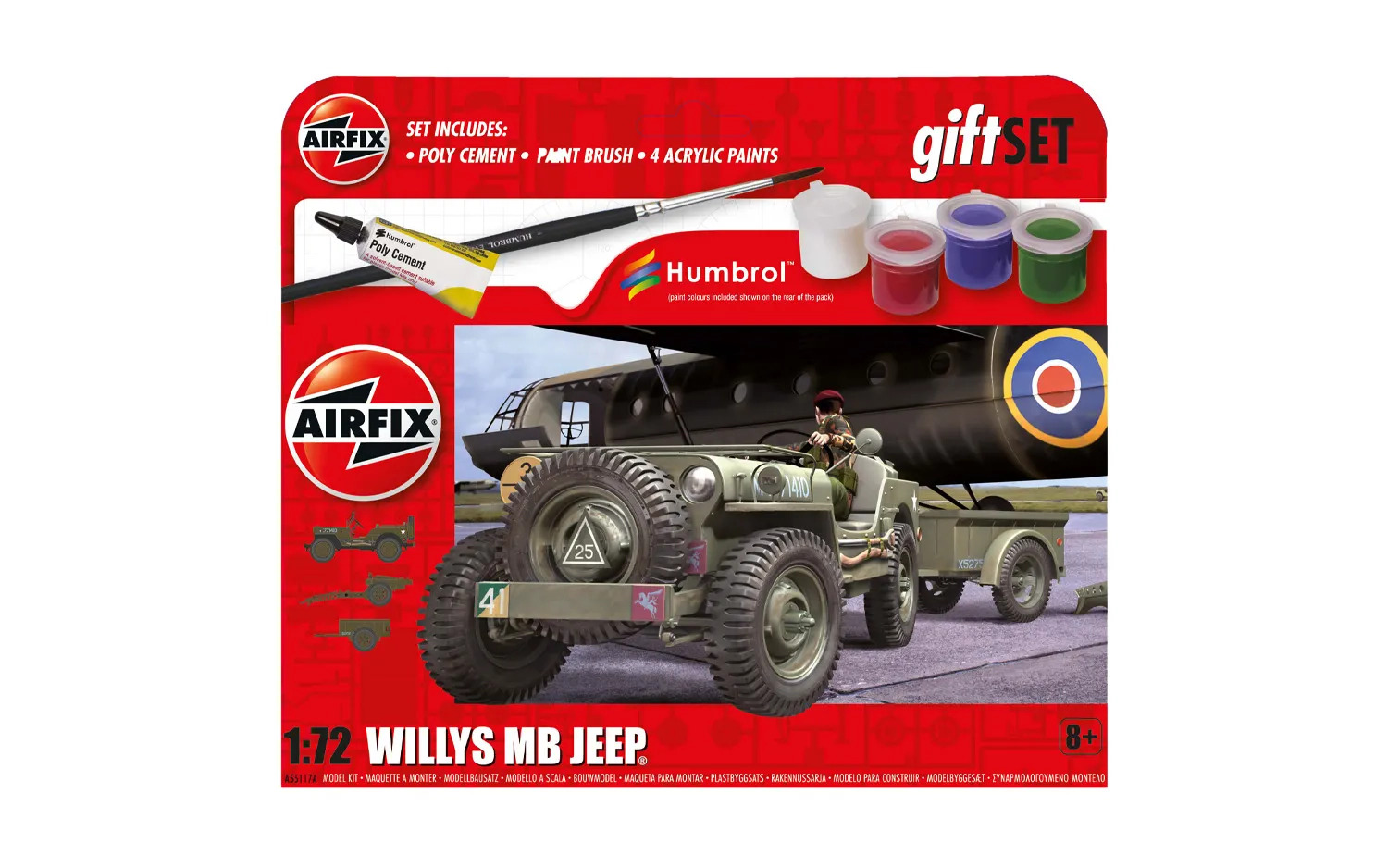 A55117A Airfix Hanging Gift Set - Willys MB Jeep