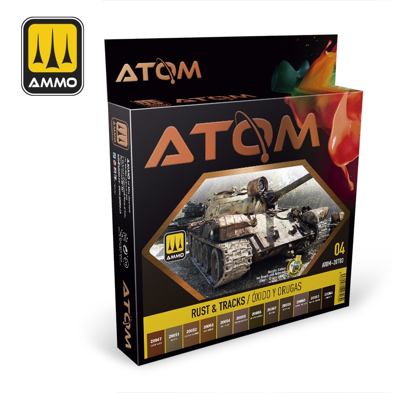 ATOM-20703 MIG Rust & Tracks Colours Paint Set