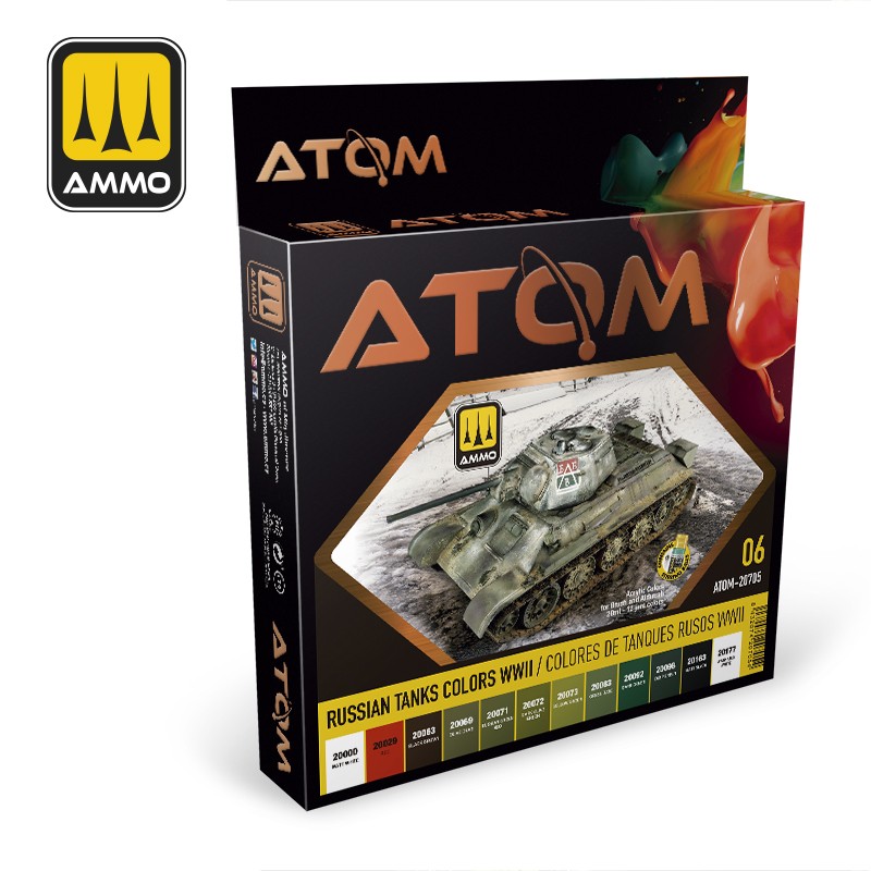 ATOM20705 Mig Russian Tank Colors WWII Paint Set