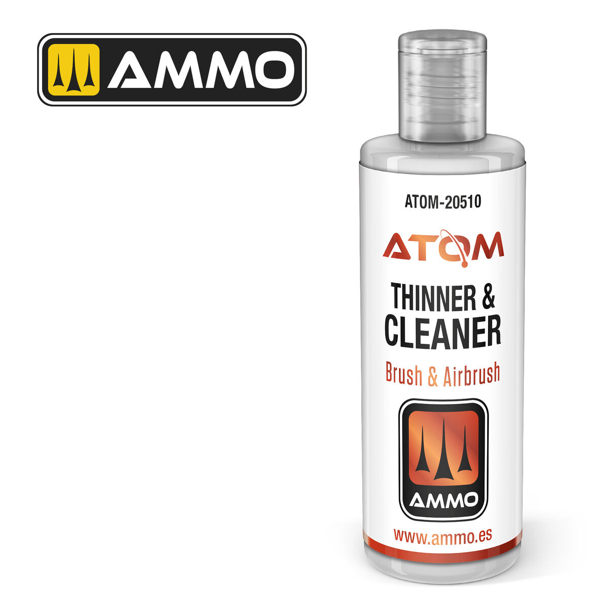 ATOM20510 ATOM Thinner and Cleaner 60ml for brushes and airburhses