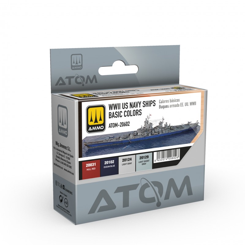 ATOM20602 ATOM WWII US Navy Ships Basic Colors Set