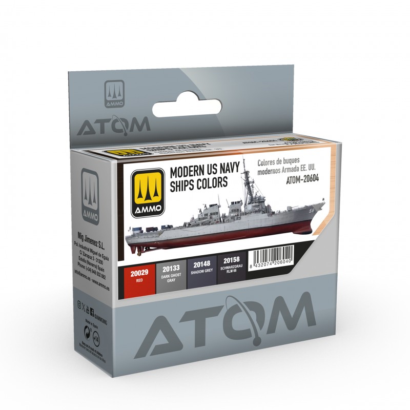 ATOM20604 ATOM Modern US Navy Ships colors Set