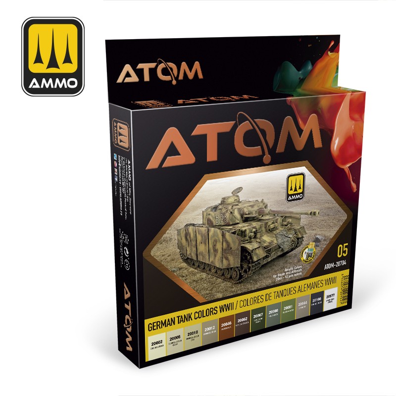 ATOM20704 Mig German Tank Colors WWII Paint Set