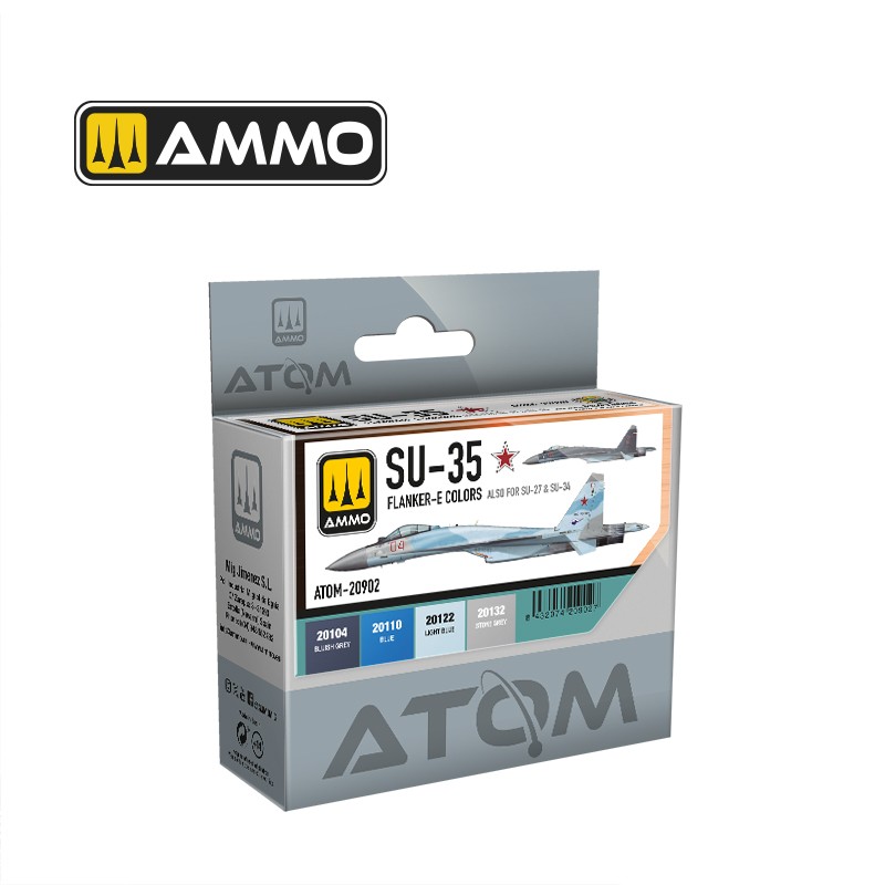 ATOM20902 ATOM SU-35 FLANKER-E Colors Set (also for SU-27 and SU-34)