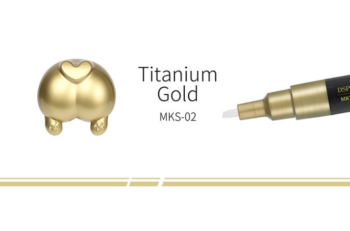 DS014 MKS-02 Super Metallic Color Markers - Titanium Gold