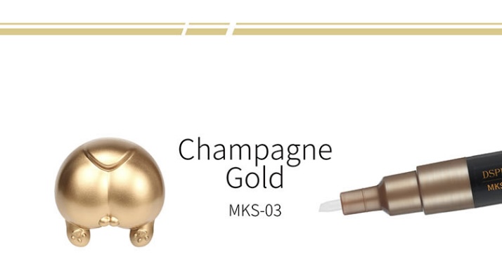 DS015 MKS-03 Super Metallic Color Markers - Champagne Gold