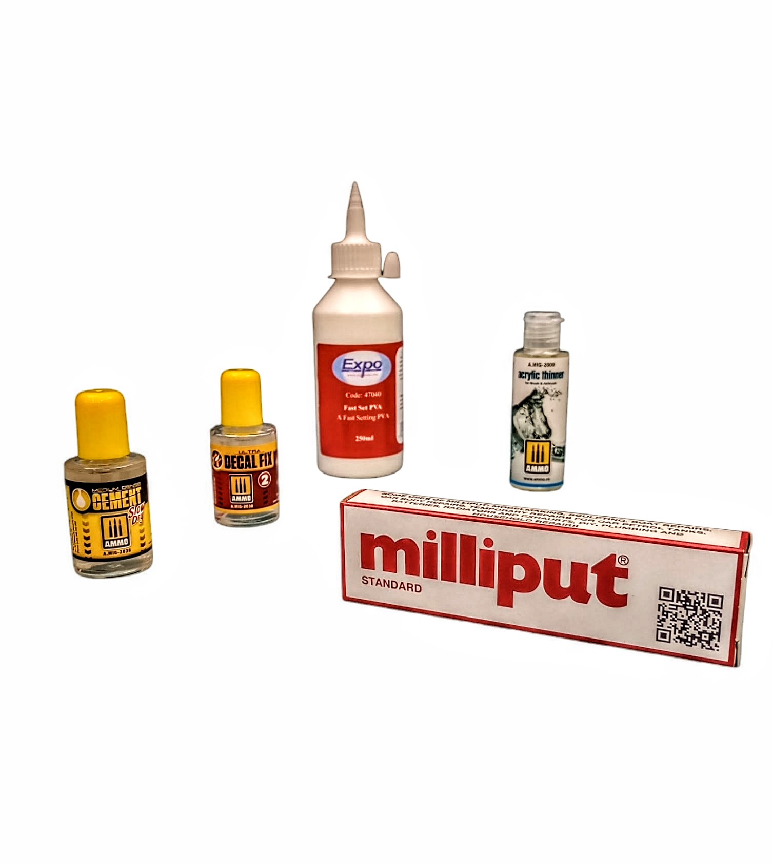 Glues, Milliput, Fillers & Thinners